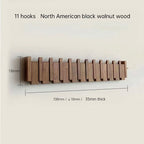 Verona natural wood wall coat rack - Scandinavian folding hanger