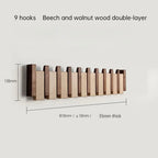 Verona natural wood wall coat rack - Scandinavian folding hanger