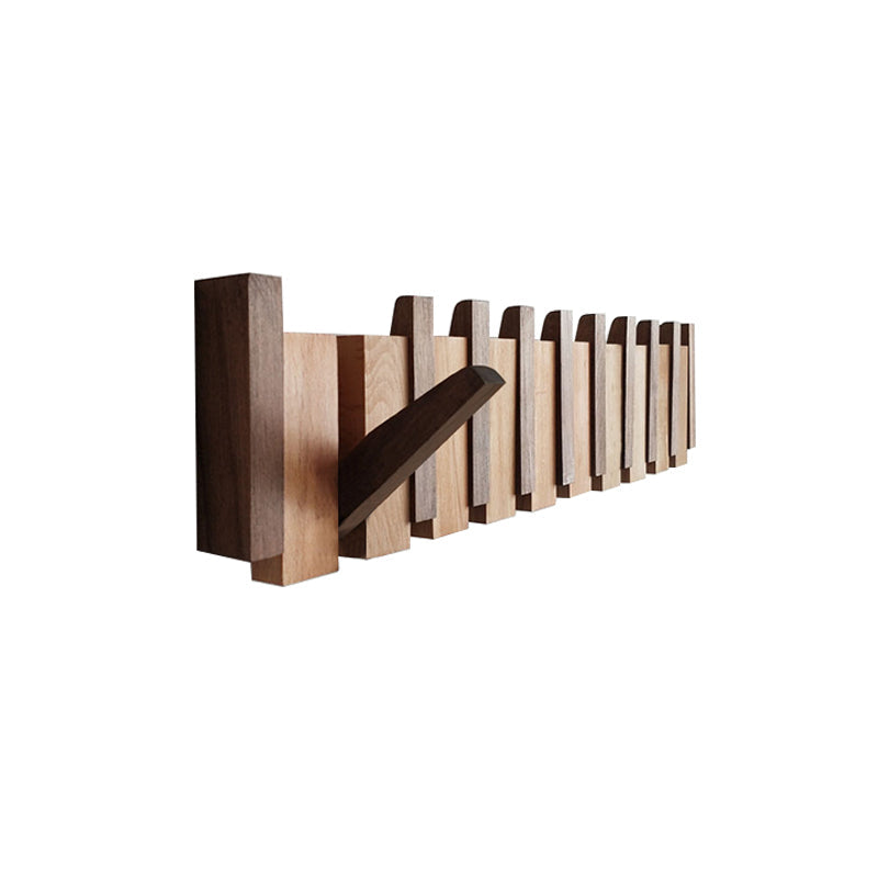 Verona natural wood wall coat rack - Scandinavian folding hanger
