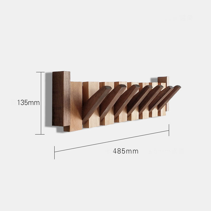 Verona natural wood wall coat rack - Scandinavian folding hanger