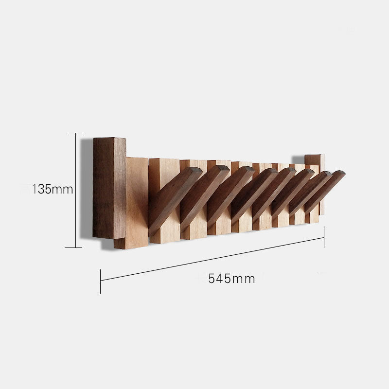 Verona natural wood wall coat rack - Scandinavian folding hanger