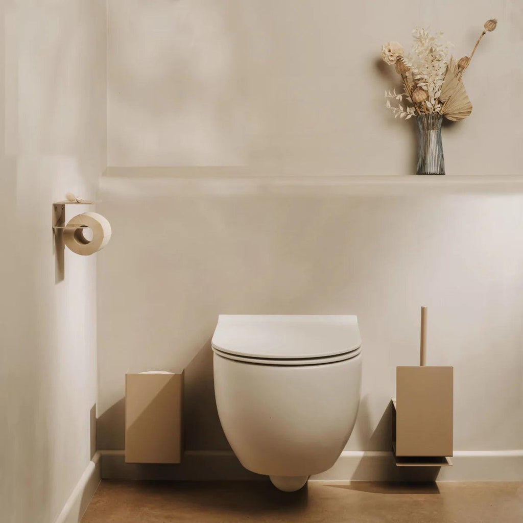 Toilet brush holder Lugano – modern bathroom accessories in stainless steel