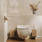Toilet brush holder Lugano – modern bathroom accessories in stainless steel