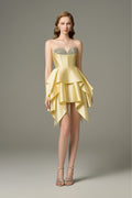 Soleil Layered Hem Bustier Corset Mini Dress