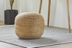 Kaumakani Knitted Jute Round Pouf