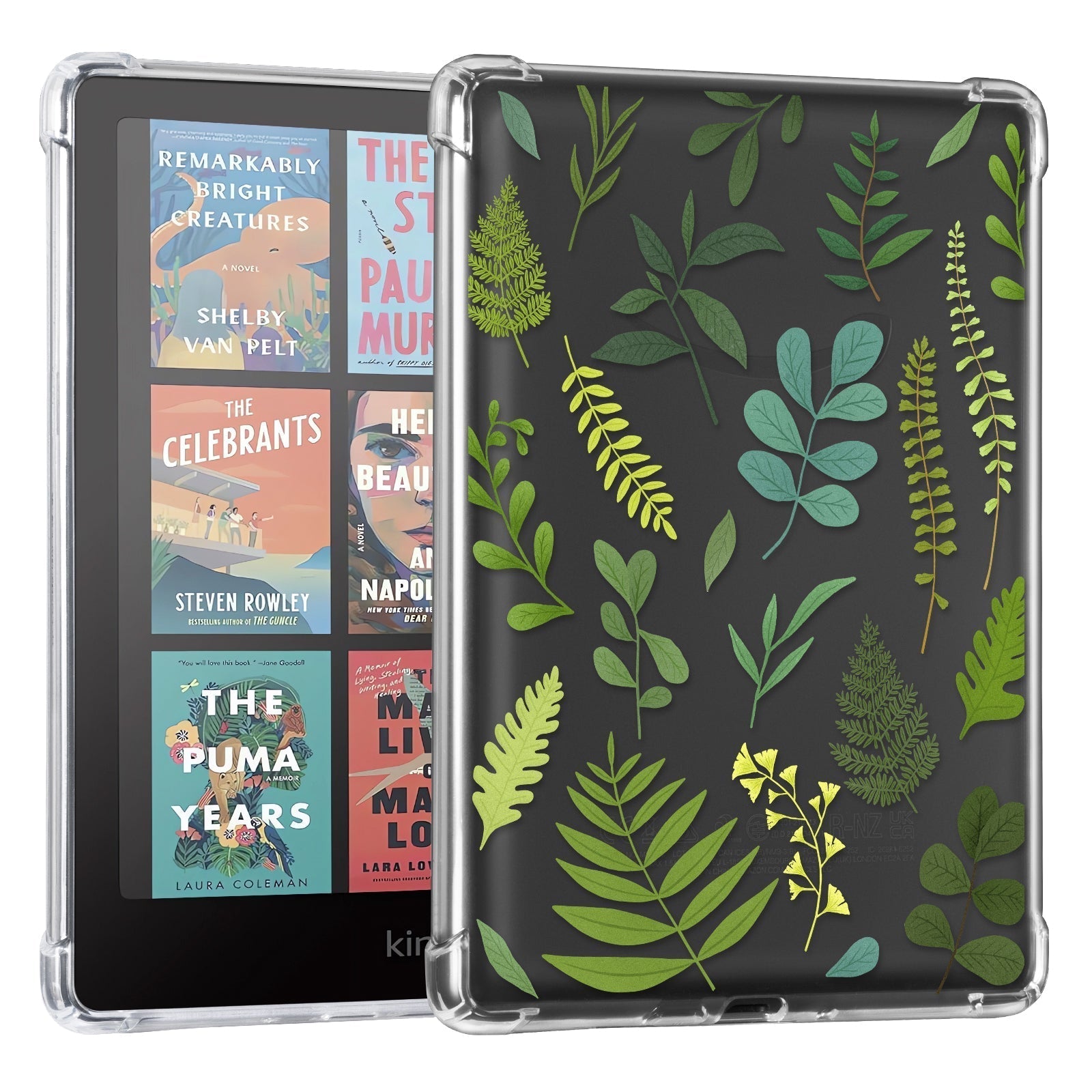 Eden Green Kindle Paperwhite 7 inch Clear Case