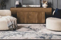 Kirkland Dark Blue Marble Rug