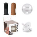 Kit 1 Chupete DIAMOND Beige + 2 Cepillos Dedal de Silicona Nenina & Co