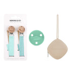 Kit 1 Chupete + 2 Chupeteros + 1 Guardachupete DIAMOND Nenina & Co Mint