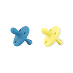 Kit 2 Chupetes Clásicos para Bebé Azul y Amarillo | Silicona Orgánica Nenina & Co