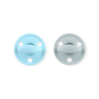 Kit 2 Chupetes Clásicos para Bebé Celeste y Gris | Silicona Orgánica Nenina & Co