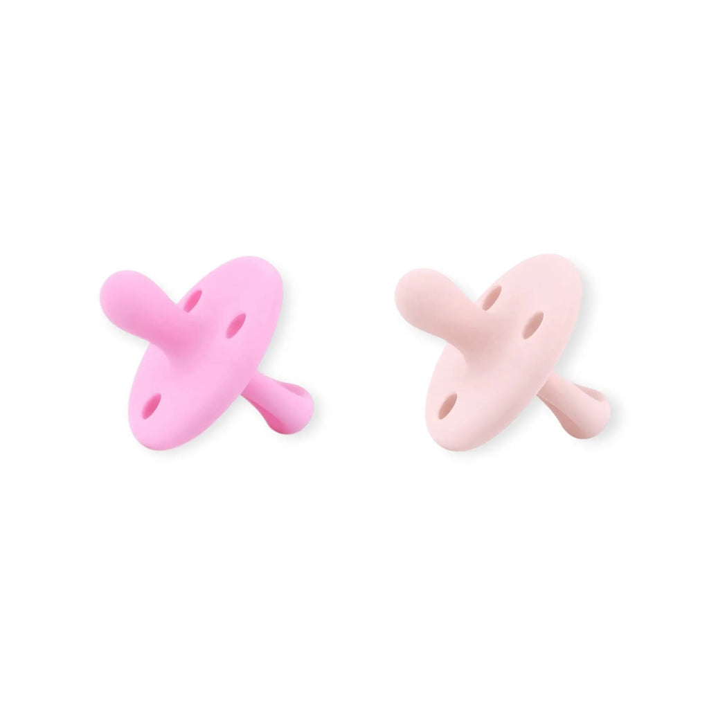 Kit 2 Chupetes Clásicos para Bebé Rosa Chicle y Rosa Pálido | Silicona Orgánica Nenina & Co