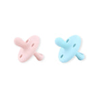 Kit 2 Chupetes Clásicos para Bebé Rosa Pálido y Celeste | Silicona Orgánica Nenina & Co
