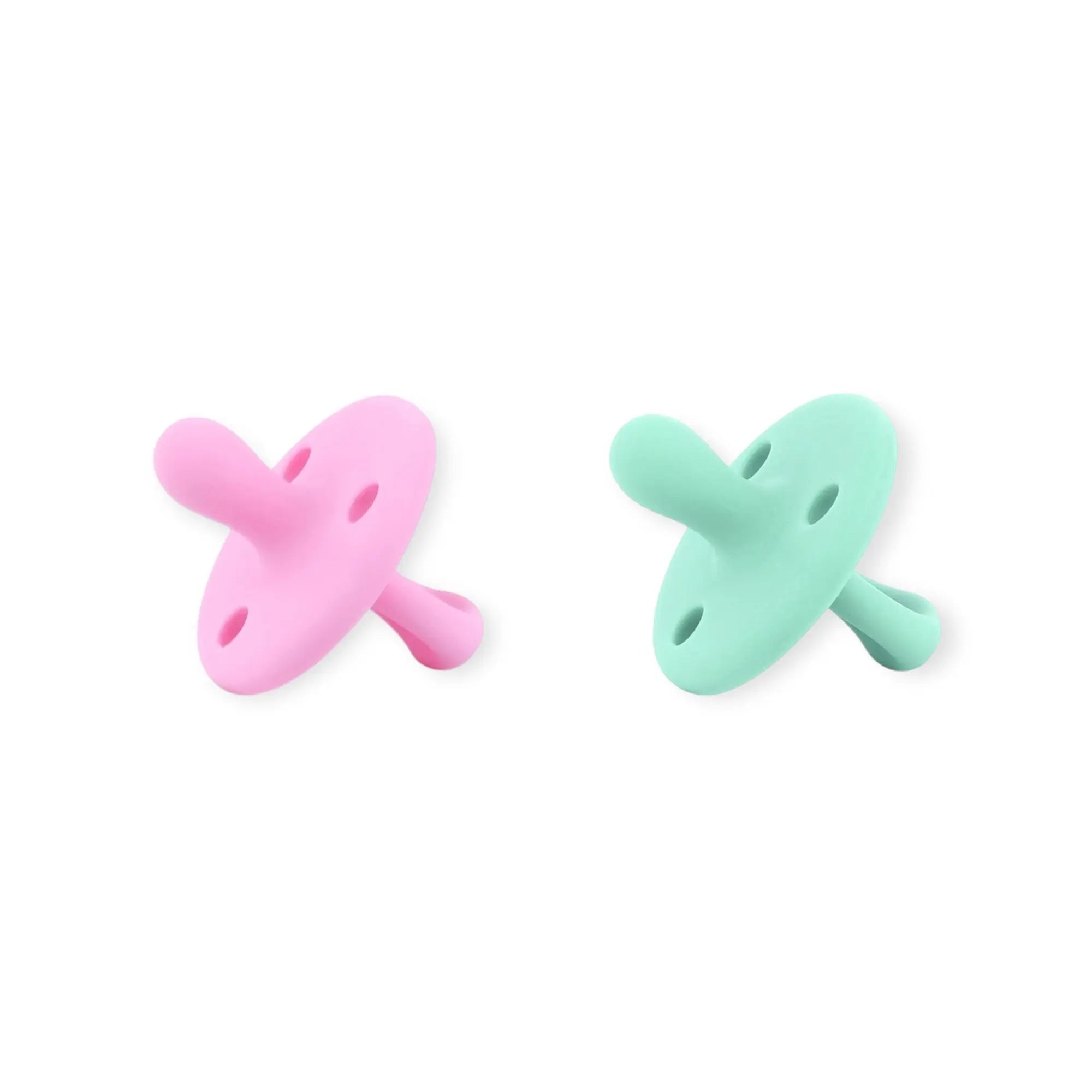 Kit 2 Chupetes Clásicos para Bebé Rosa Chicle y Mint | Silicona Orgánica Nenina & Co