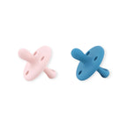 Kit 2 Chupetes Clásicos para Bebé Rosa Pálido y Blue | Silicona Orgánica Nenina & Co