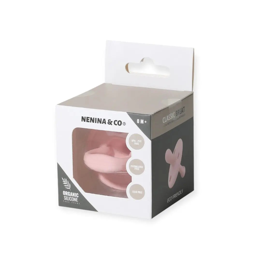 Kit 2 Chupetes CLÁSICOS Rosa y Gris Nenina & Co