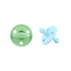 Kit 2 Chupetes Clásicos para Bebé Oliva y Celeste | Silicona Orgánica Nenina & Co