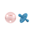 Kit 2 Chupetes Clásicos para Bebé Rosa Pálido y Blue | Silicona Orgánica Nenina & Co