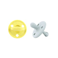 Kit 2 Chupetes Clásicos para Bebé Amarillo y Gris | Silicona Orgánica Nenina & Co