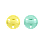 Kit 2 Chupetes Clásicos para Bebé Amarillo y Mint| Silicona Orgánica Nenina & Co