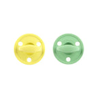 Kit 2 Chupetes Clásicos para Bebé Amarillo y Oliva | Silicona Orgánica Nenina & Co
