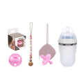 Kit Deluxe Chupete Clásico de Silicona + Chupetero Personalizado, Guardachupetes y Biberón Maternal | Nenina & Co