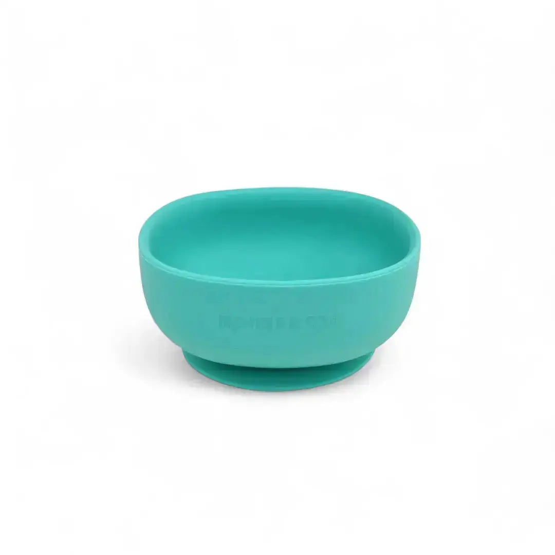 Kit Deluxe Vajilla + Babero BLW Turquesa 9 Piezas de Silicona orgánica con ventosas Nenina & Co