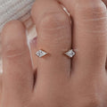 Open Cuff Lab Diamond Dainty Ring