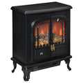 Electric Fireplace with LED Fire Flame, and Overheat Protection, 1000W/2000W, Black