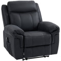 Vibration Massage Recliner with Remote Control Easy Assembly, Black