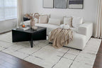 Koume Beige Maze Area Rug