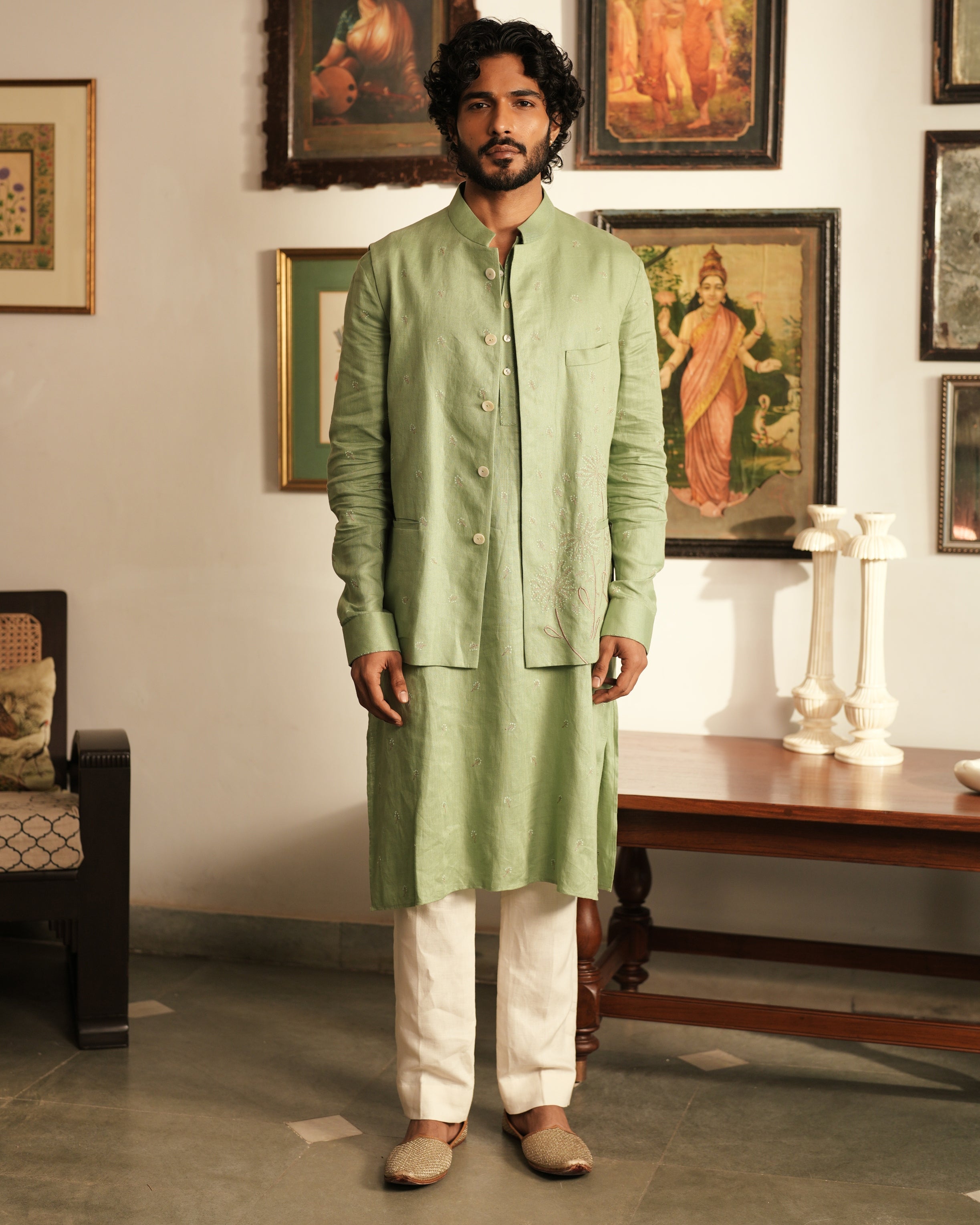 Advik Nehru Jacket Set By KYNAH, Luxury Indian Fashion & Bridal Wear