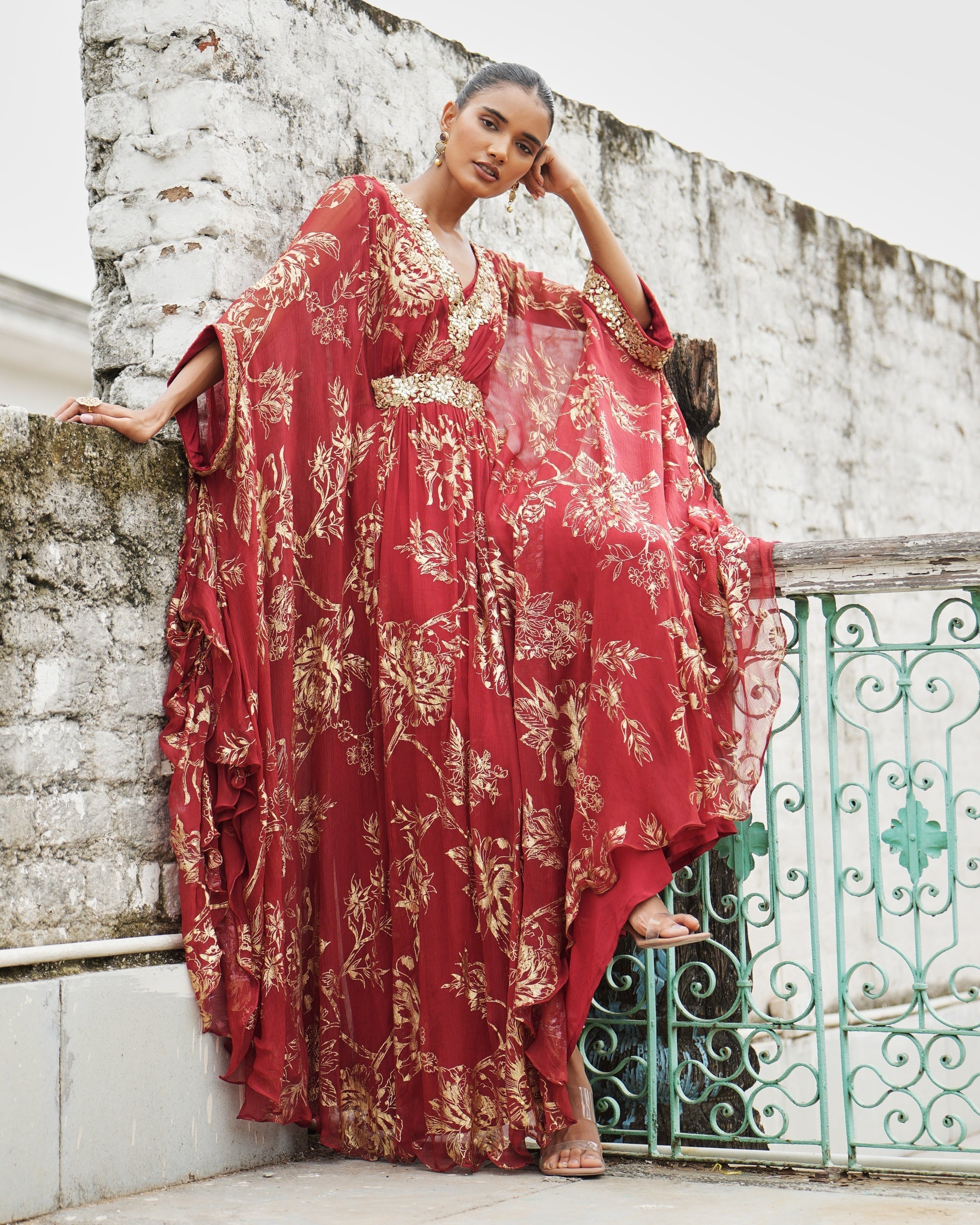 Suha Kaftan By KYNAH, Luxury Indian Fashion & Bridal Wear