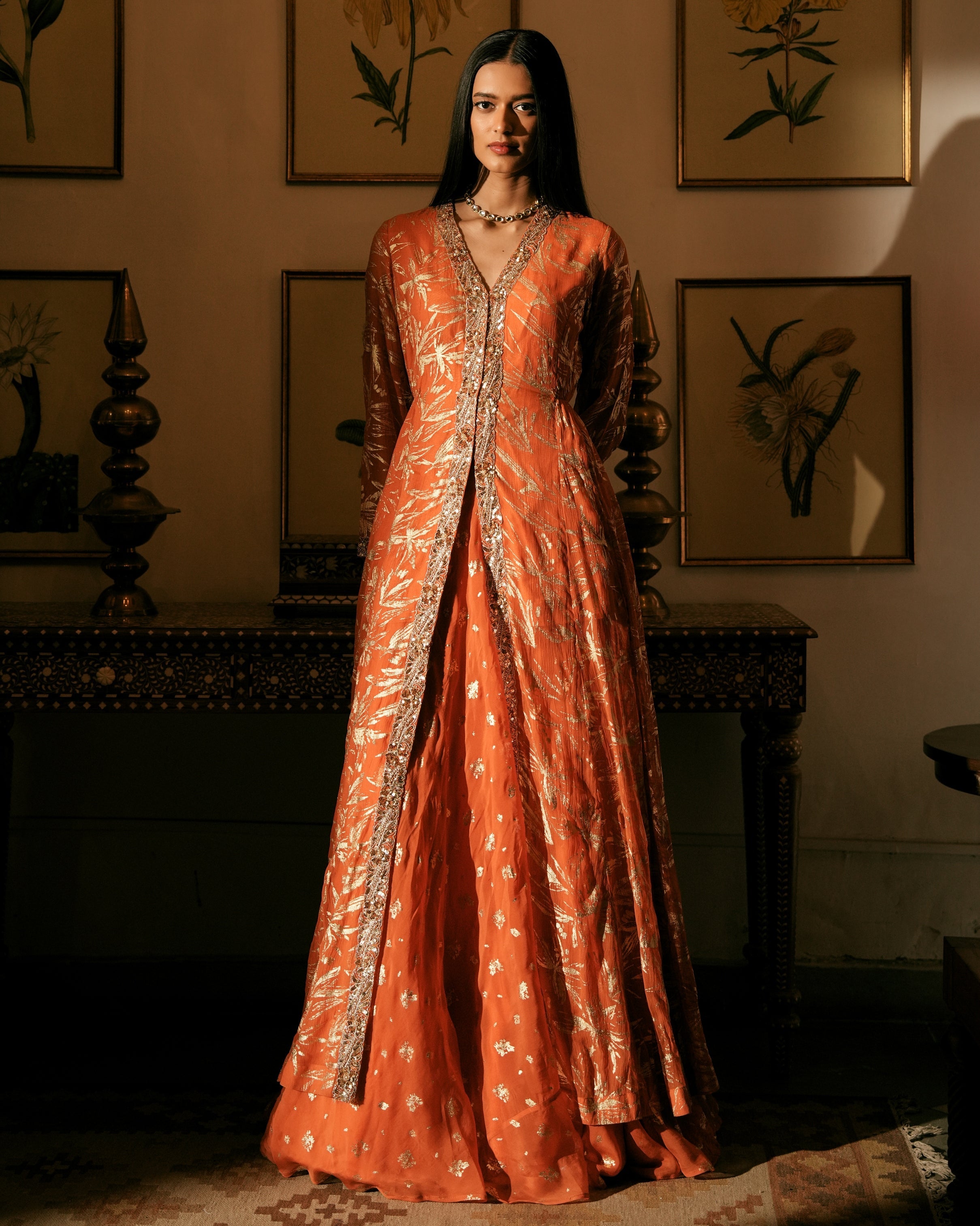 Sona Jacket & Skirt Set By KYNAH, Luxury Indian Fashion & Bridal Wear