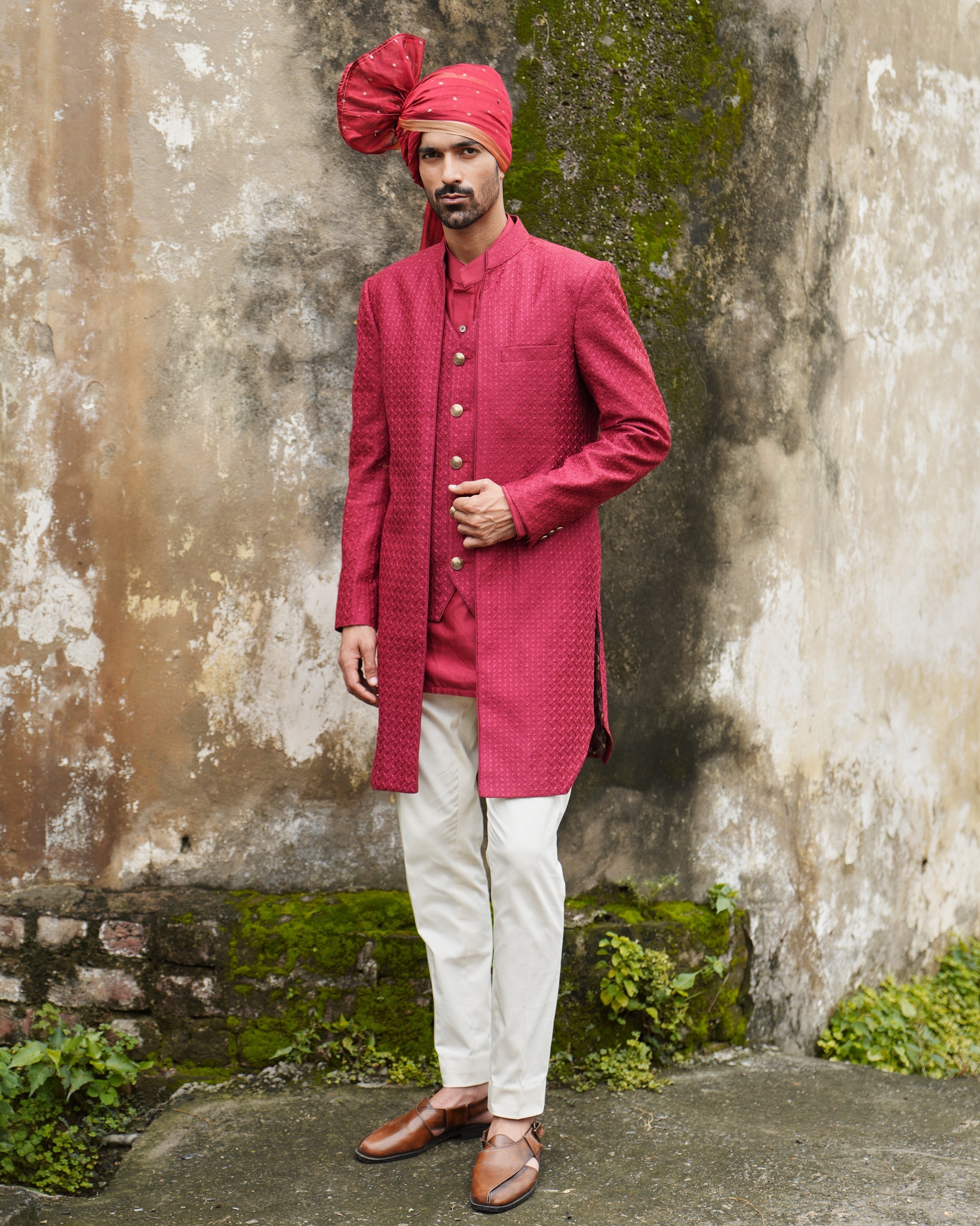 The Nawab Achkan Set By KYNAH, Luxury Indian Fashion & Bridal Wear
