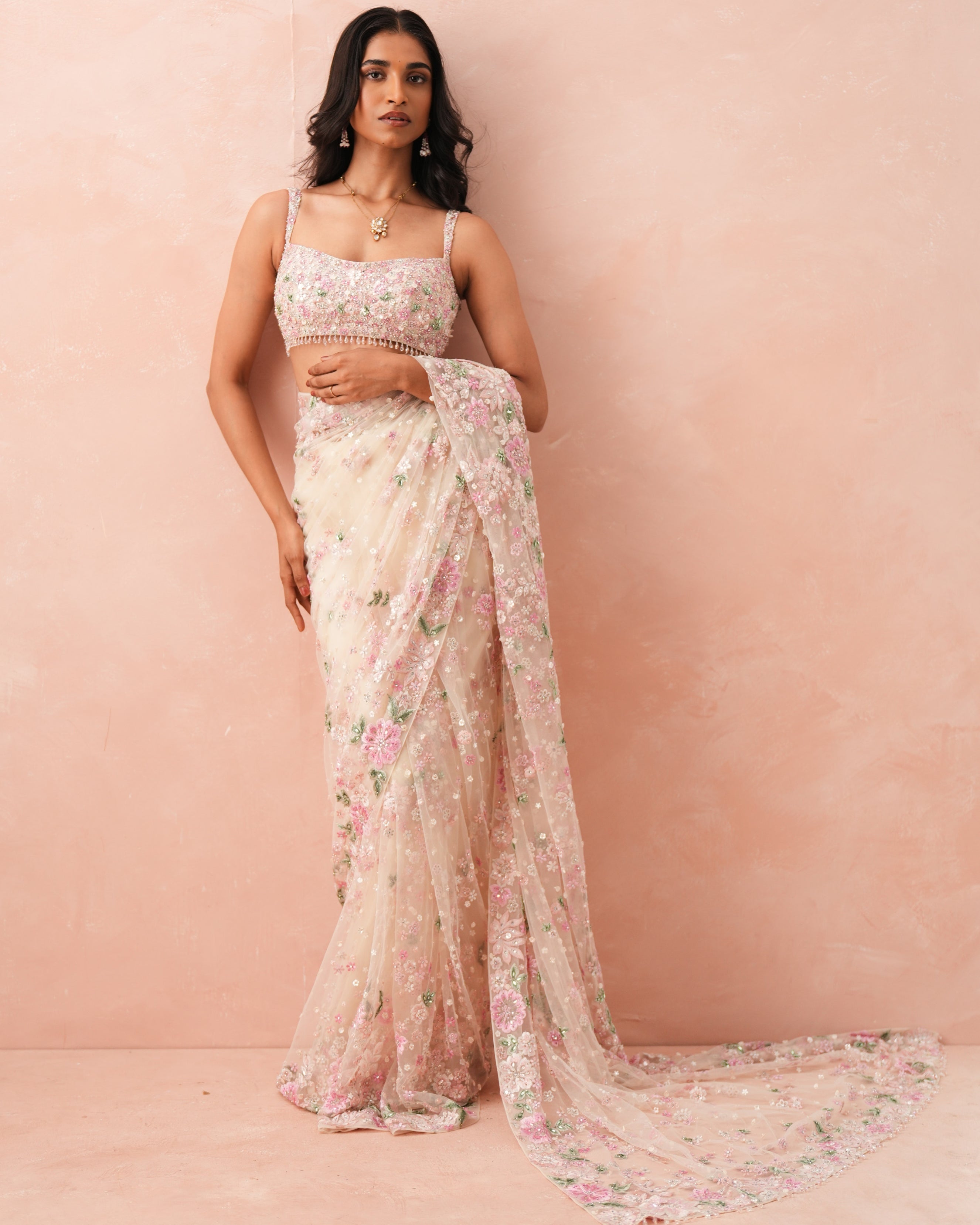 Parisa Sari Set By KYNAH, Luxury Indian Fashion & Bridal Wear