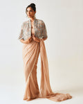 Nura Sari And Cape Set By KYNAH, Luxury Indian Fashion & Bridal Wear