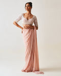 Cristina Pre-Draped Sari Set By KYNAH, Luxury Indian Fashion & Bridal Wear