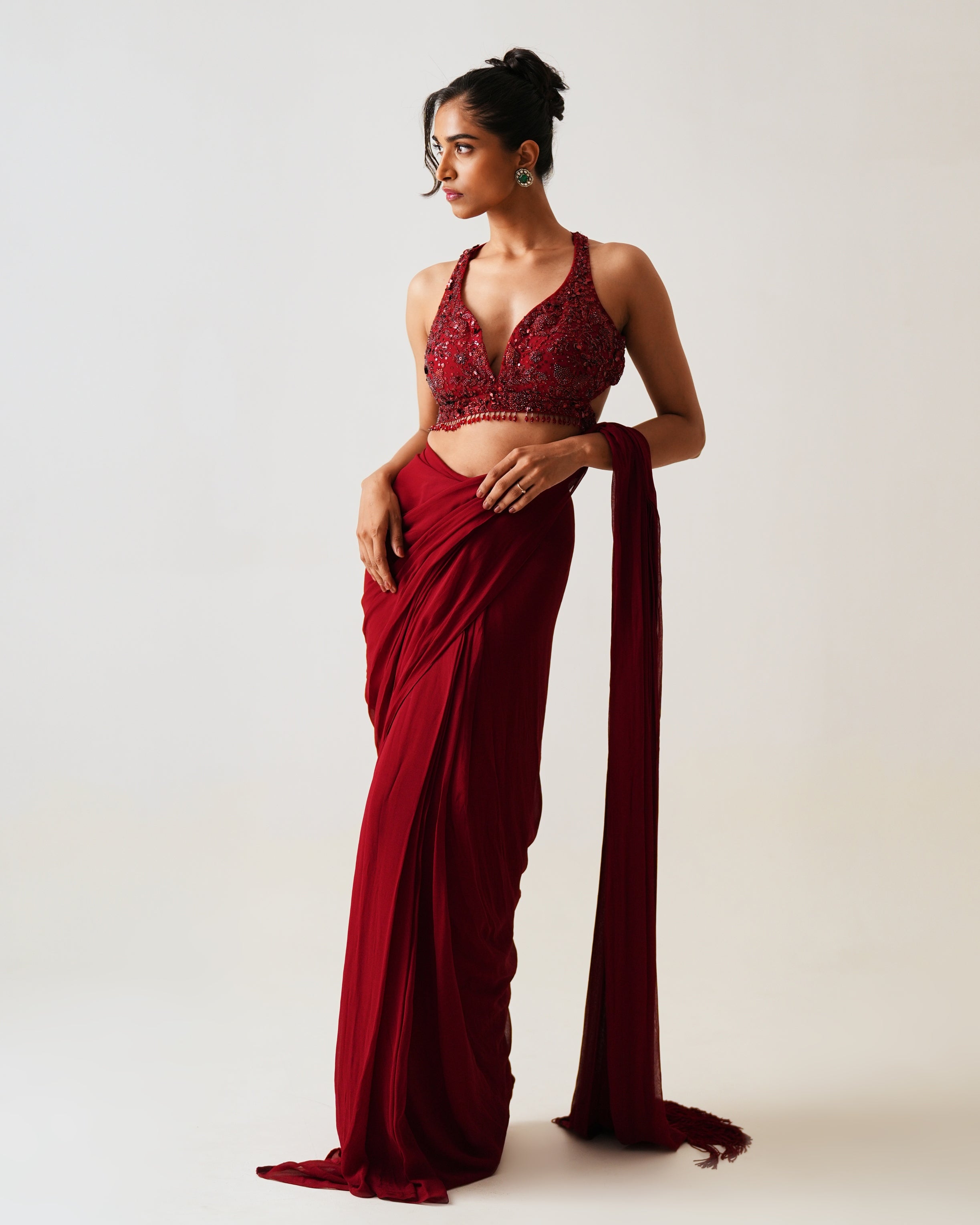Valentina Sari Set By KYNAH, Luxury Indian Fashion & Bridal Wear