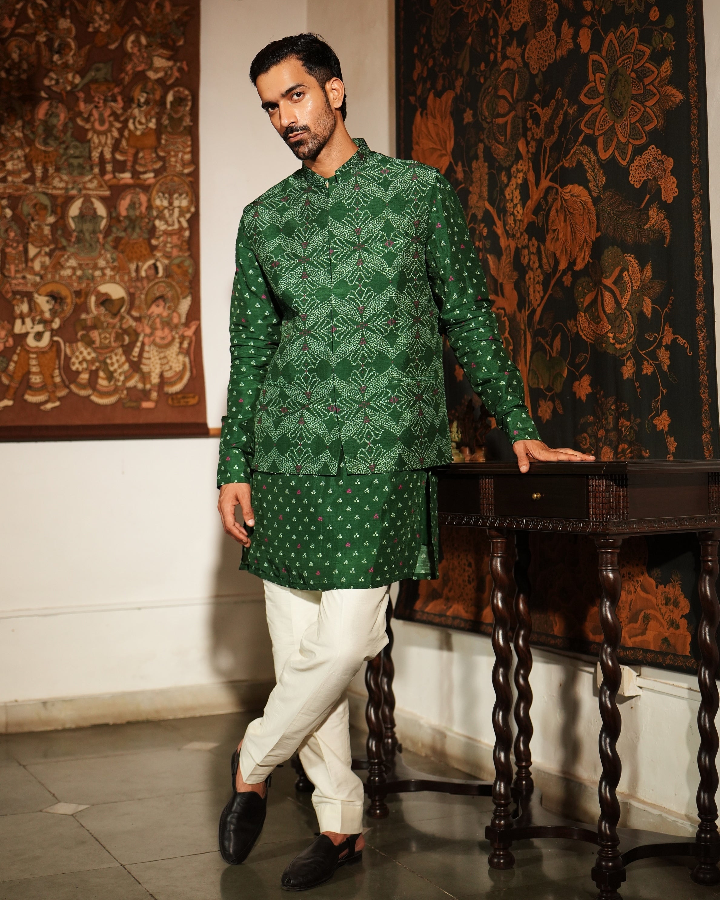 The Vardaan Nehru Jacket Set By KYNAH, Luxury Indian Fashion & Bridal Wear