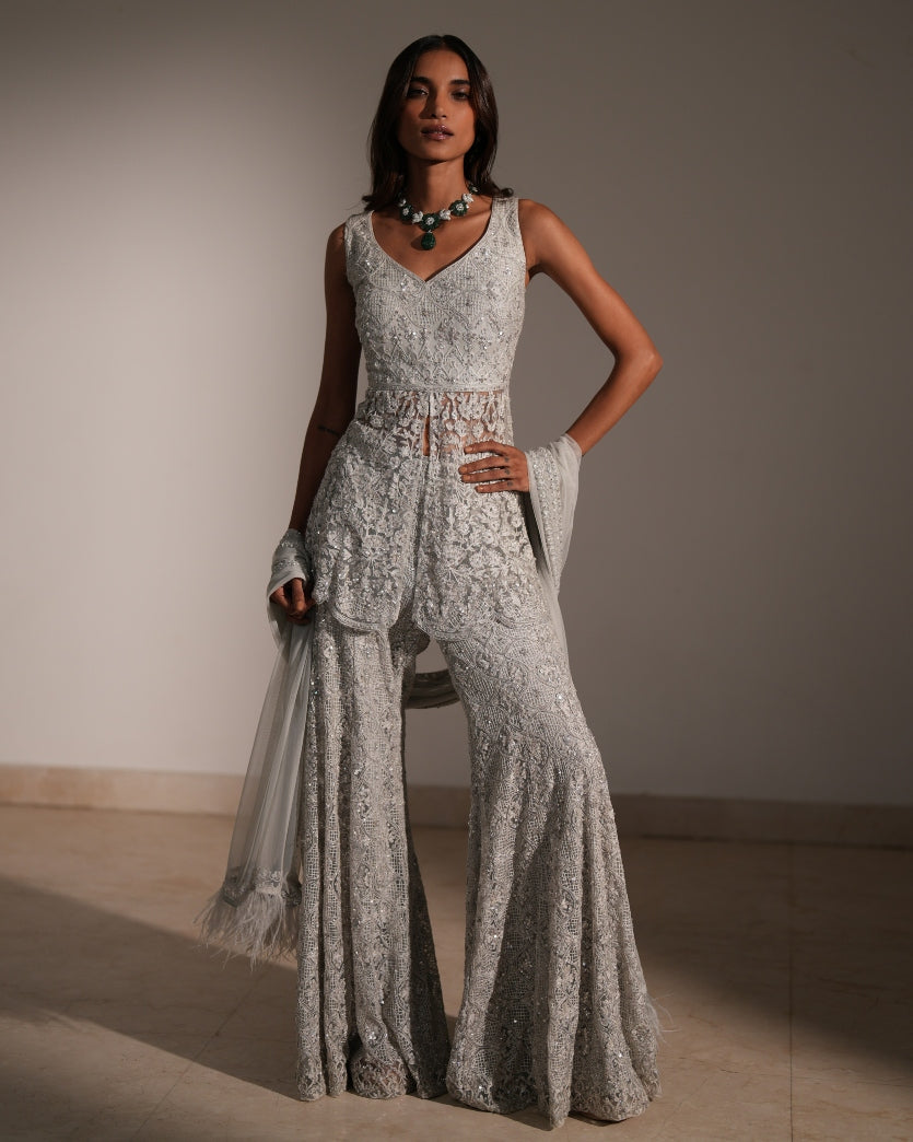 Halo Sharara Set By KYNAH, Luxury Indian Fashion & Bridal Wear
