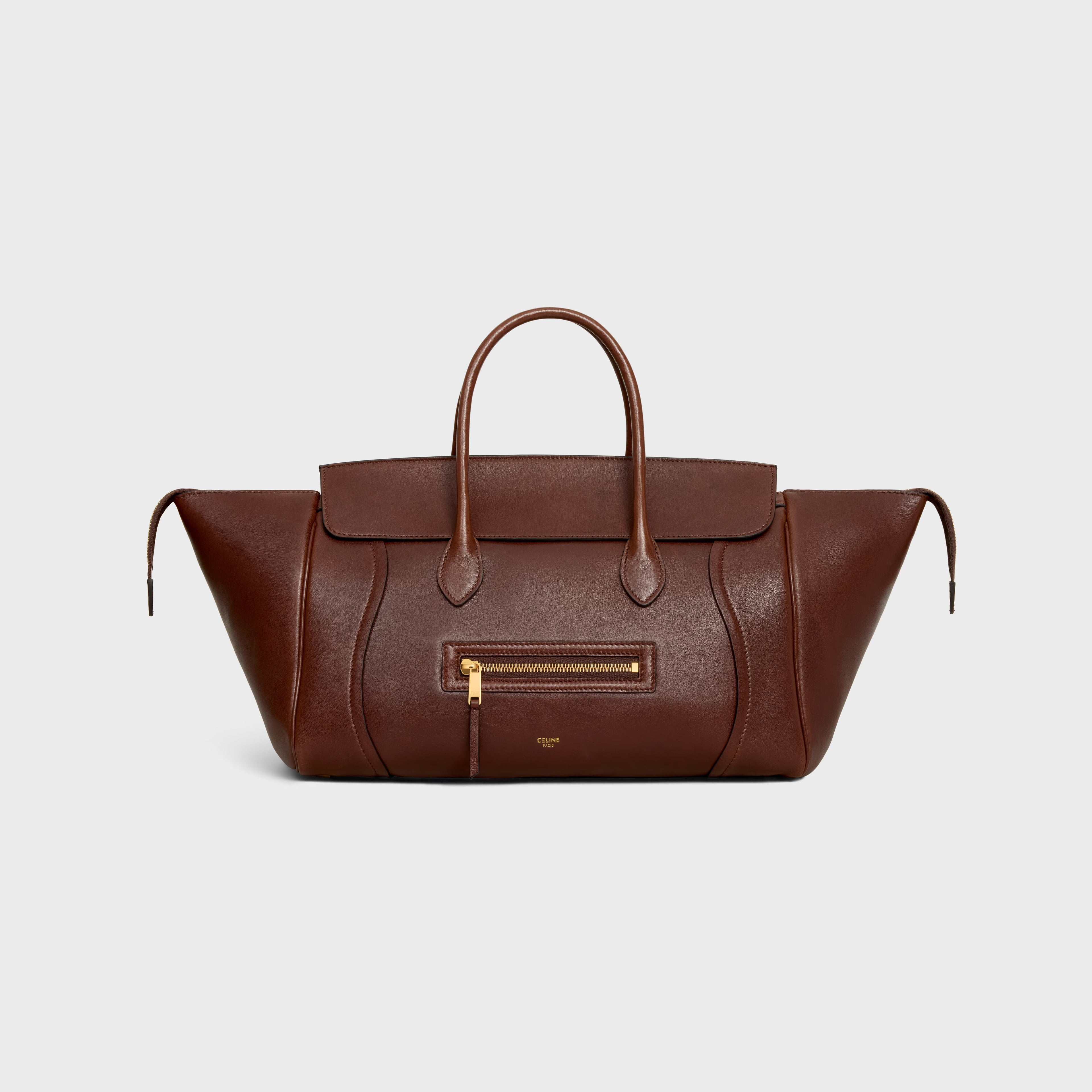 Celine Luggage Top Handle Bag — Brown