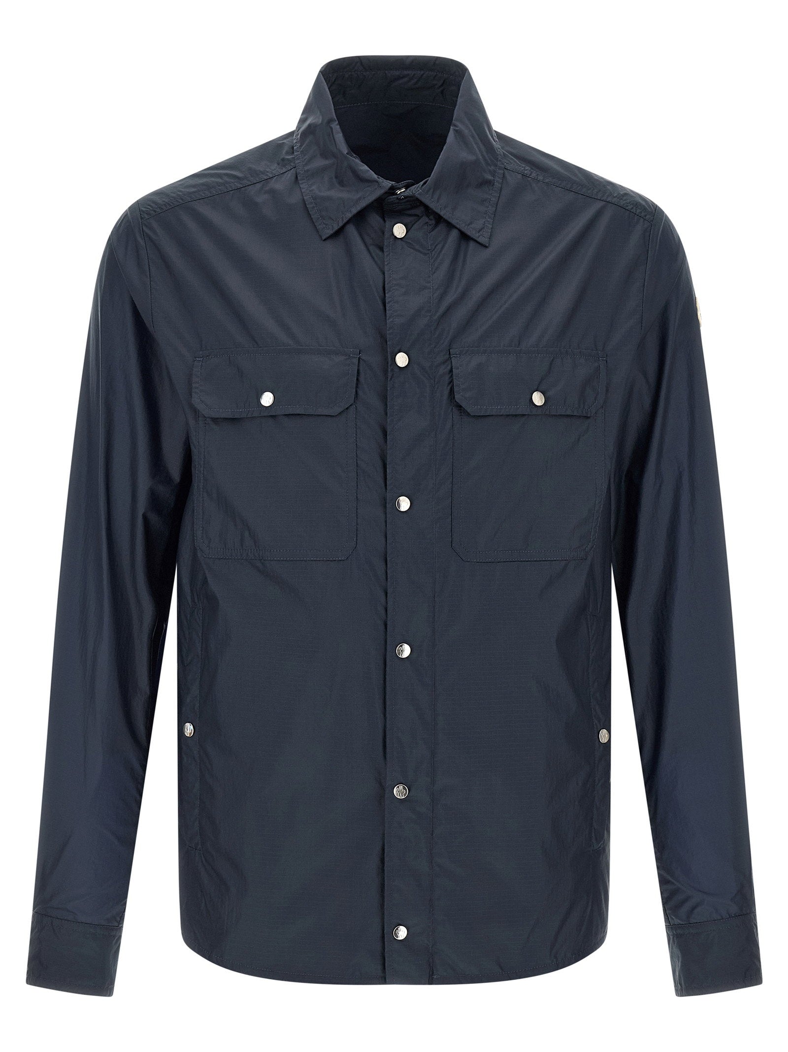 Moncler Ripstop Nylon Shirt — Navy
