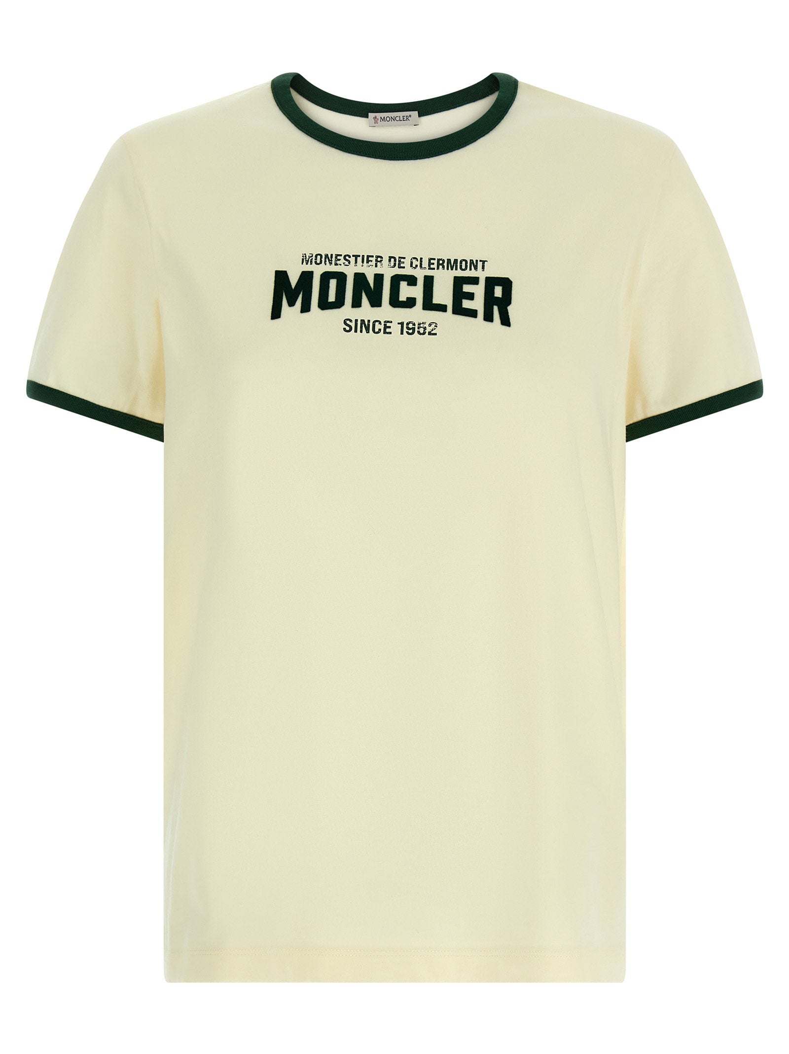 Moncler Flocked Logo T-shirt — Cream