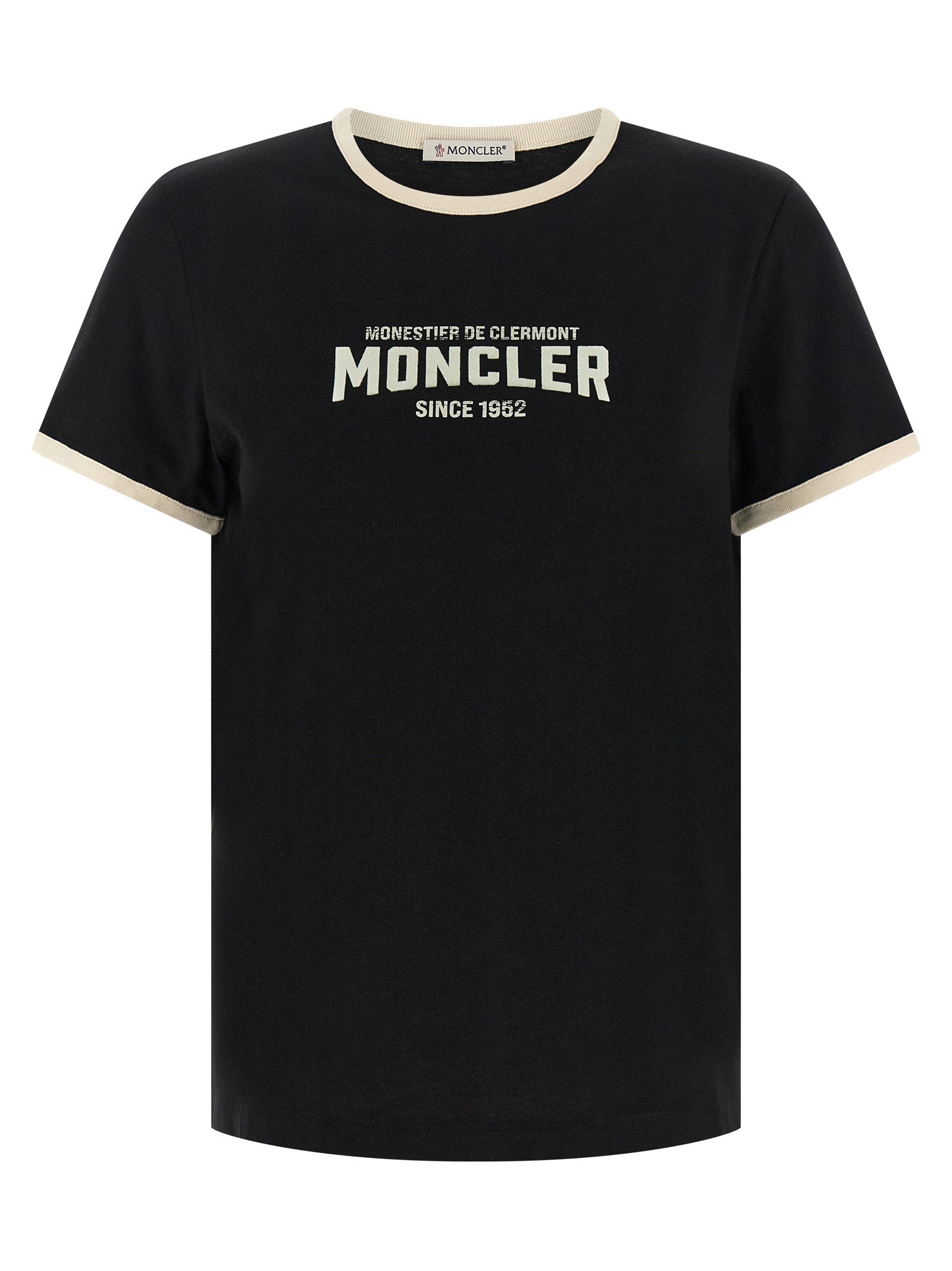 Moncler Flocked Logo T-shirt — Black