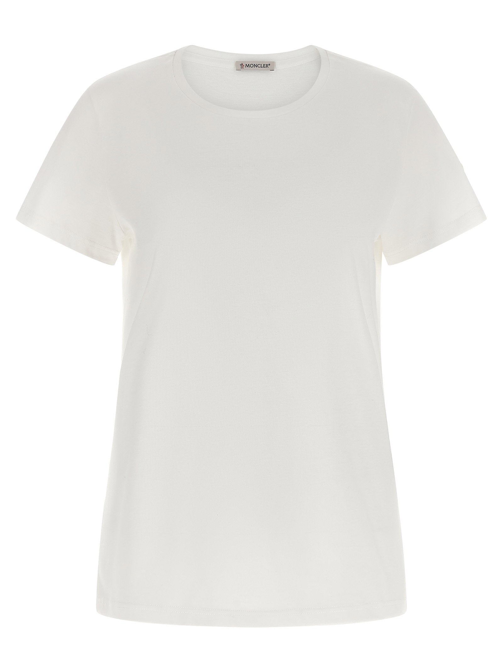 Moncler Logo Patch T-Shirt — White