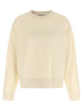 Moncler Logo-Embroidered Sweatshirt — cream