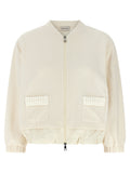 Moncler Bouclé Wool Cardigan — Cream
