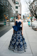 Purple Samyukta Peplum Lehenga By KYNAH, Luxury Indian Fashion & Bridal Wear