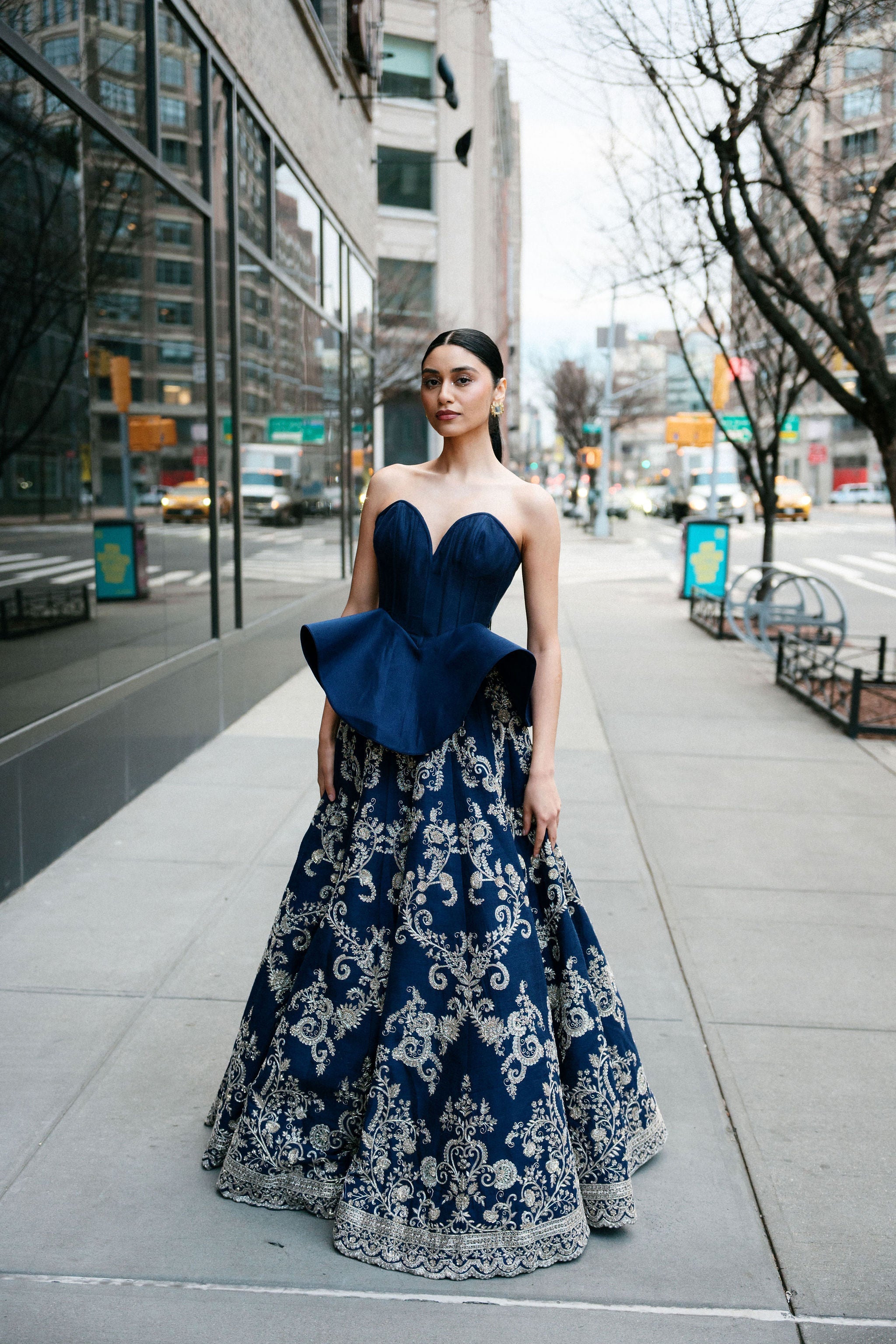 Purple Samyukta Peplum Lehenga By KYNAH, Luxury Indian Fashion & Bridal Wear